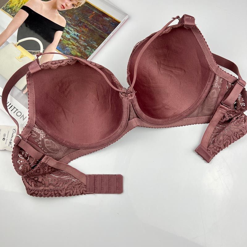 Гарний ажурний бюстгальтер на поролоні на чашку D з портупеями - Зображення 8